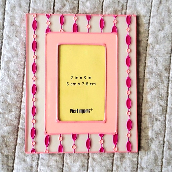 Pier 1 Imports Set of 3 Pink Christmas Decor Frame - Picture 5 of 6